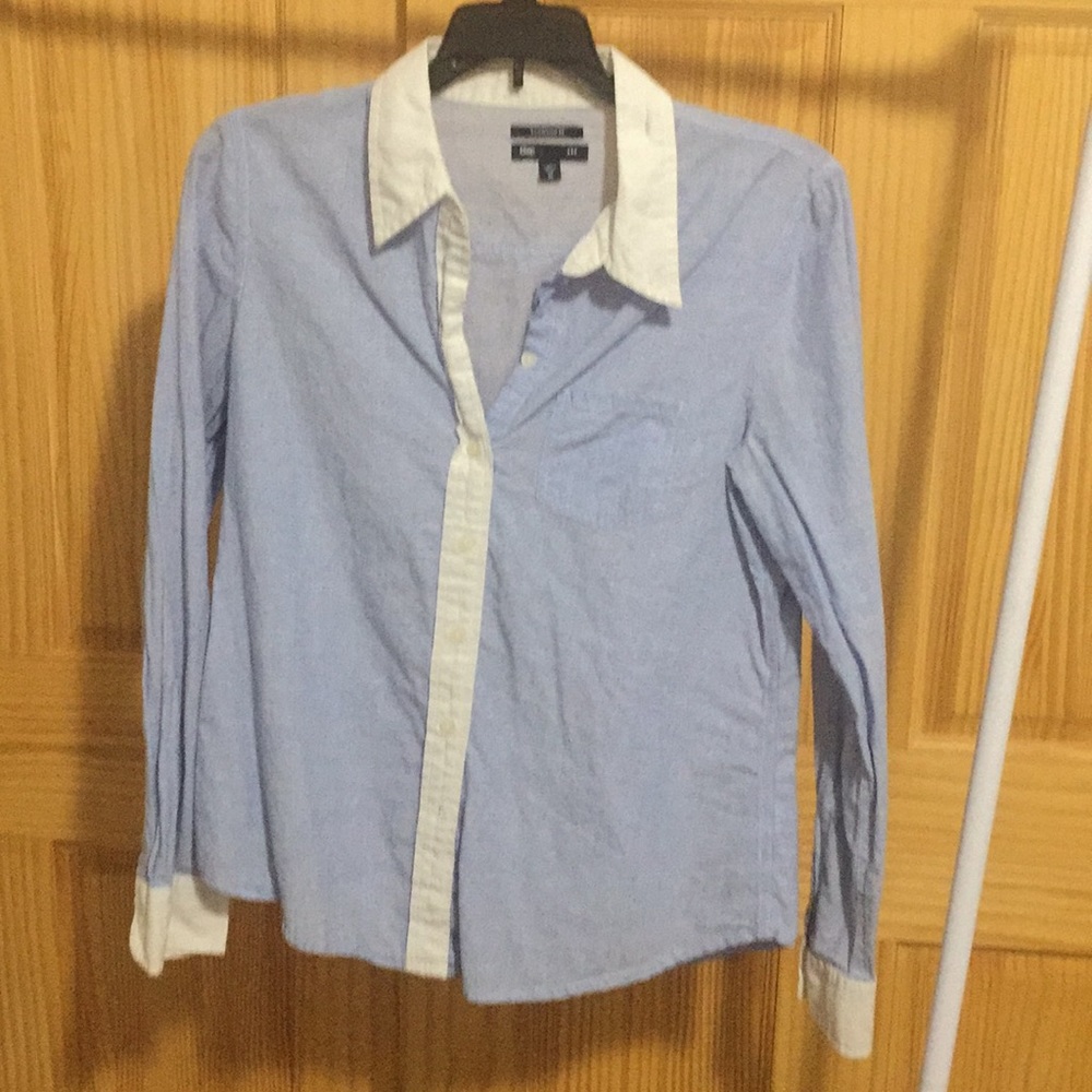 Baby blue button up dress shirt